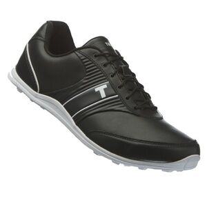 TRUE Linkswear True Motion Golf Shoes Mens 11 Black Waterproof Spikeless Leather